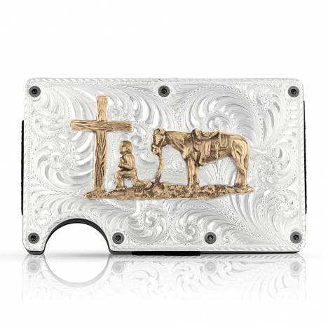 Montana Silversmiths Montana Credit Card & Cash Case with Praying Cowboy
