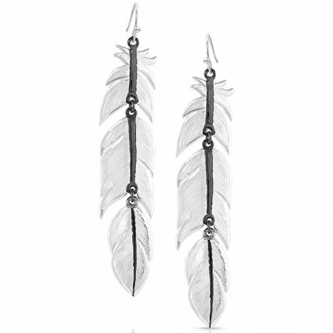 Montana Silversmiths Midnight Magic Feather Earrings