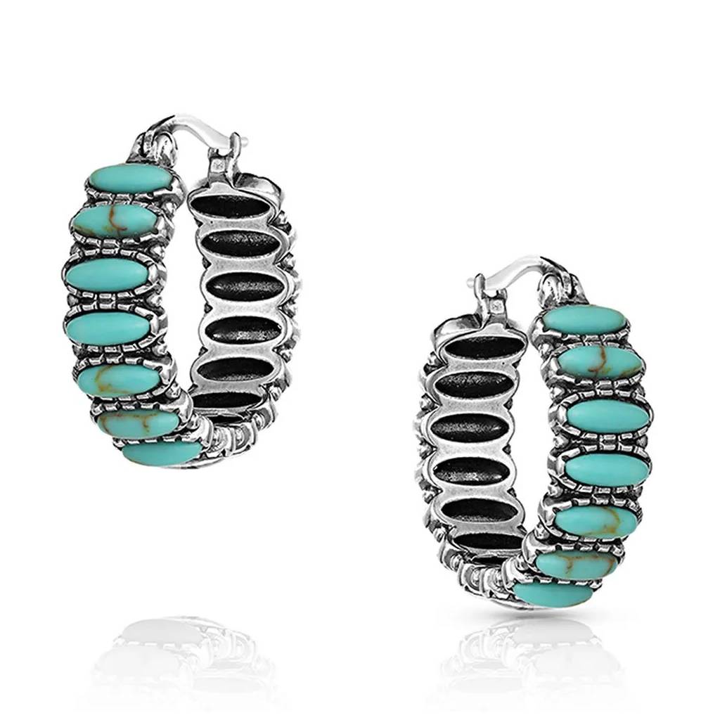 Montana Silversmiths Turquoise Run Earrings