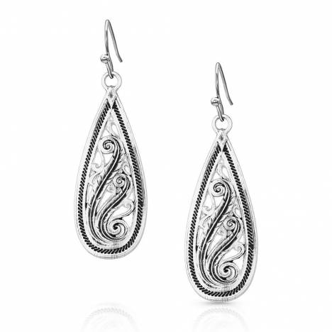 Montana Silversmiths Dancing Teardrop Filigree Earrings