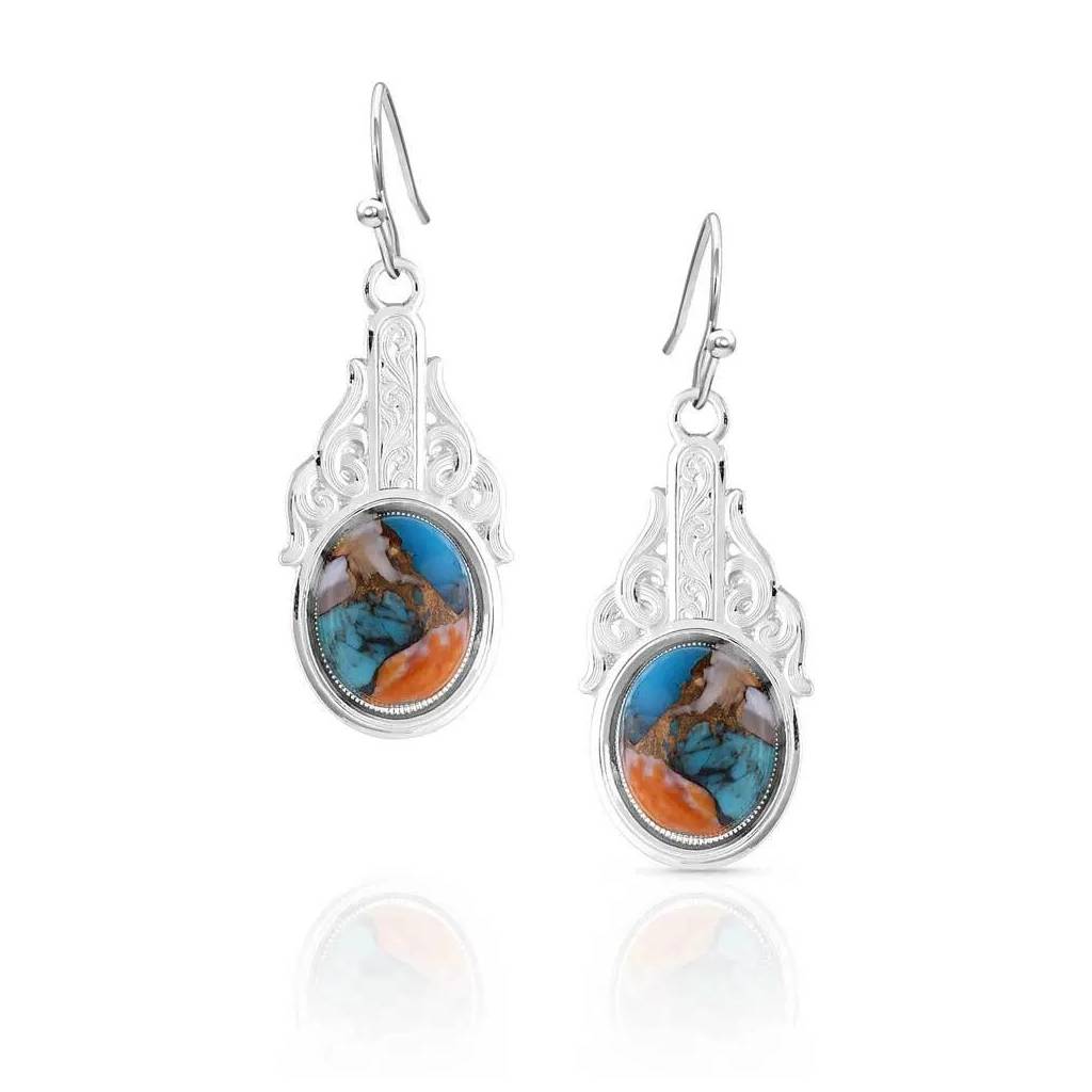 Montana Silversmiths Mountain Glacier Stone Cascade Earrings