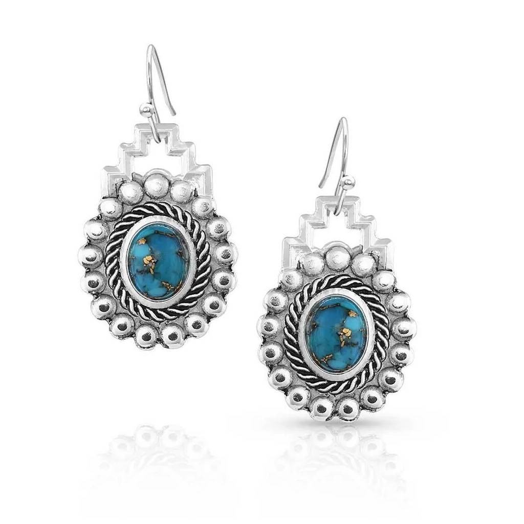 Montana Silversmiths Blue Spring Turquoise Earrings