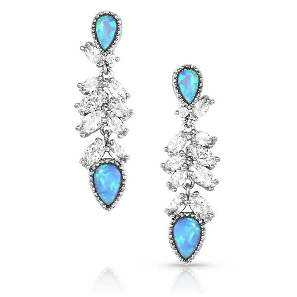 Montana Silversmiths Mystic Falls Opal Crystal Earrings