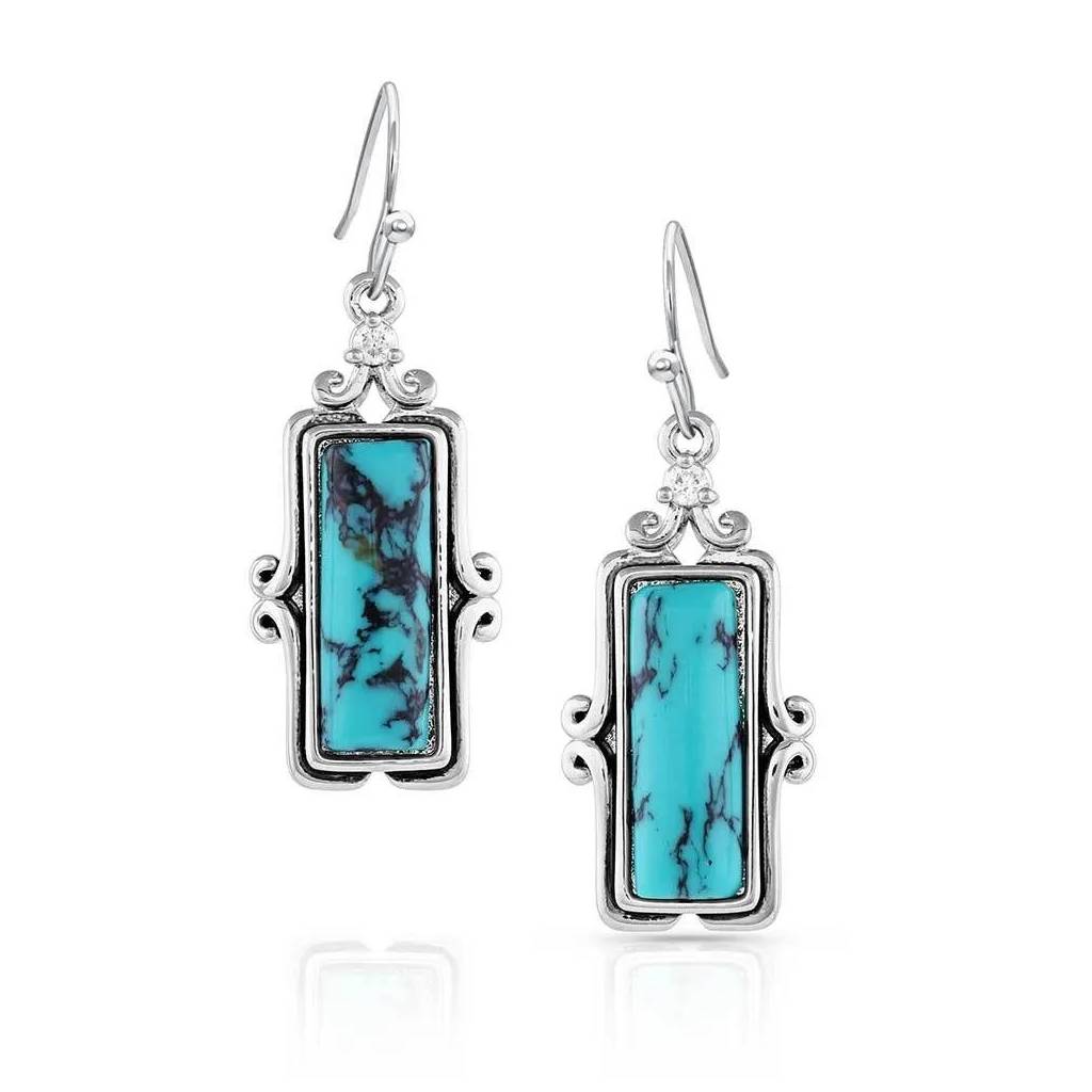 Montana Silversmiths Looking Glass Turquoise Earrings