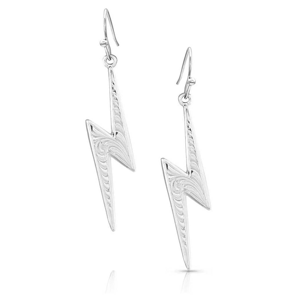 Montana Silversmiths Lightning Strike Silver Artistry Earrings