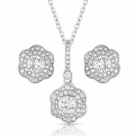 Montana Silversmiths Petals in the Moonlight Crystal Jewelry Set