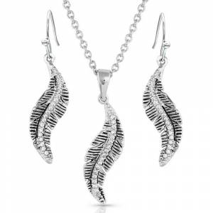 Montana Silversmiths All About The Curve Feather Jewelry Set