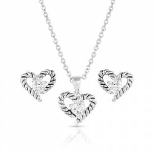 Montana Silversmiths Flirty Love Crystal Rope Jewelry Set