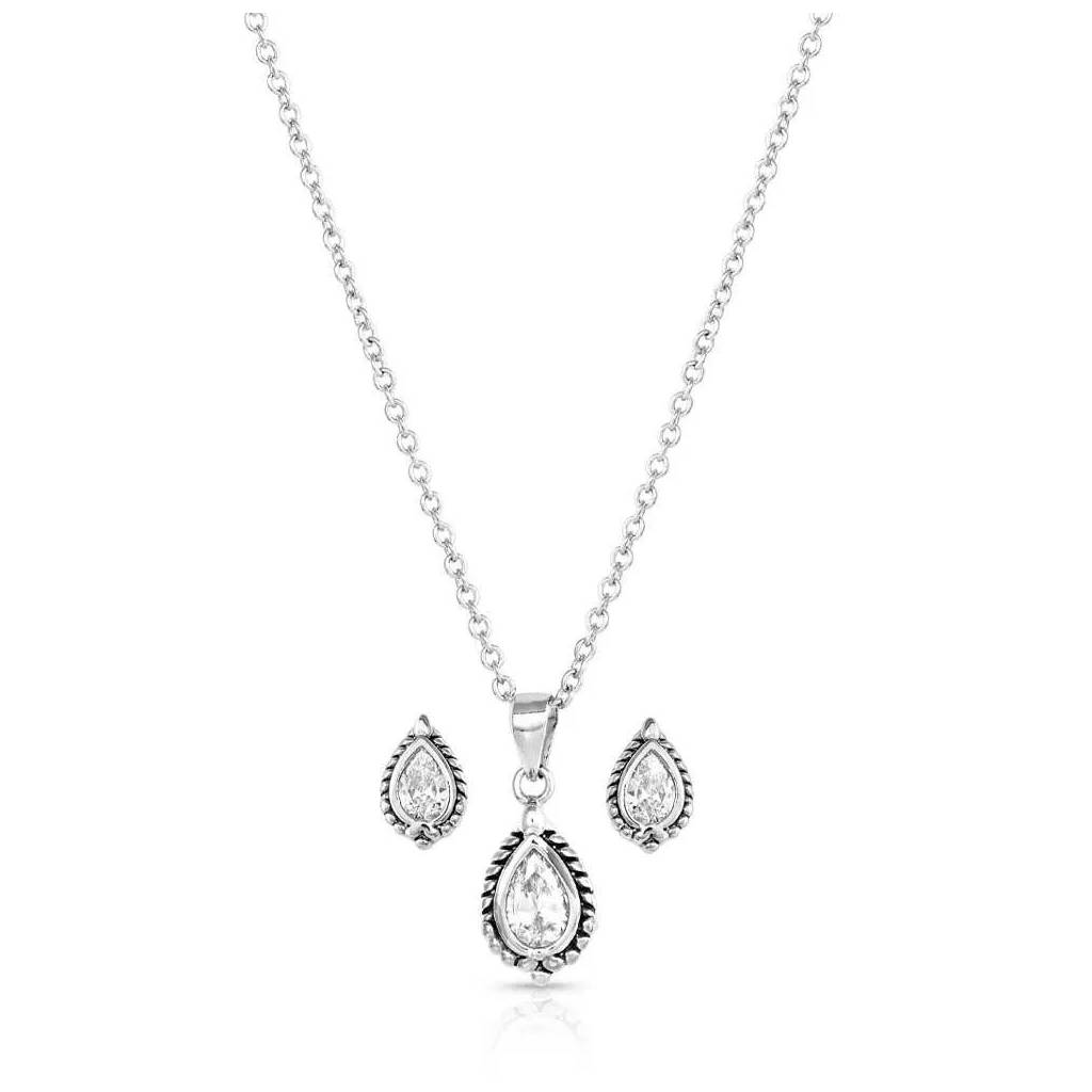 Montana Silversmiths First Light Crystal Teardrop Jewelry Set