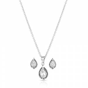 Montana Silversmiths First Light Crystal Teardrop Jewelry Set