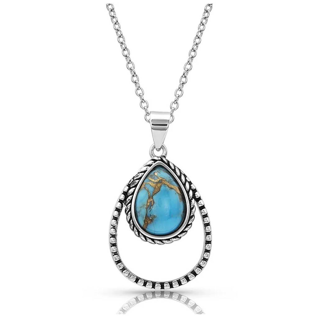 Montana Silversmiths Double Rope Turquoise Necklace