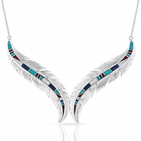 Montana Silversmiths Breaking Trail Feather Necklace