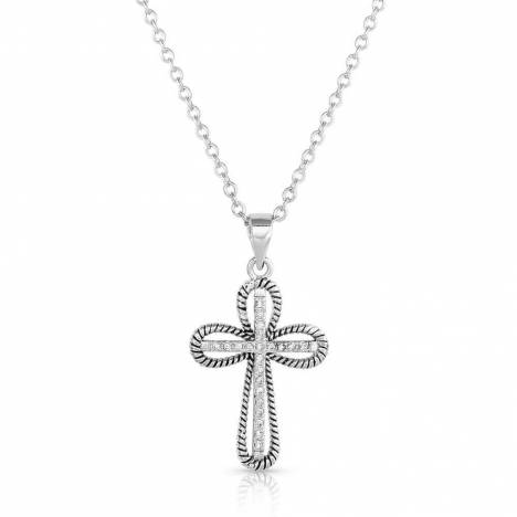 Montana Silversmiths Expressive Faith Crystal Cross Necklace