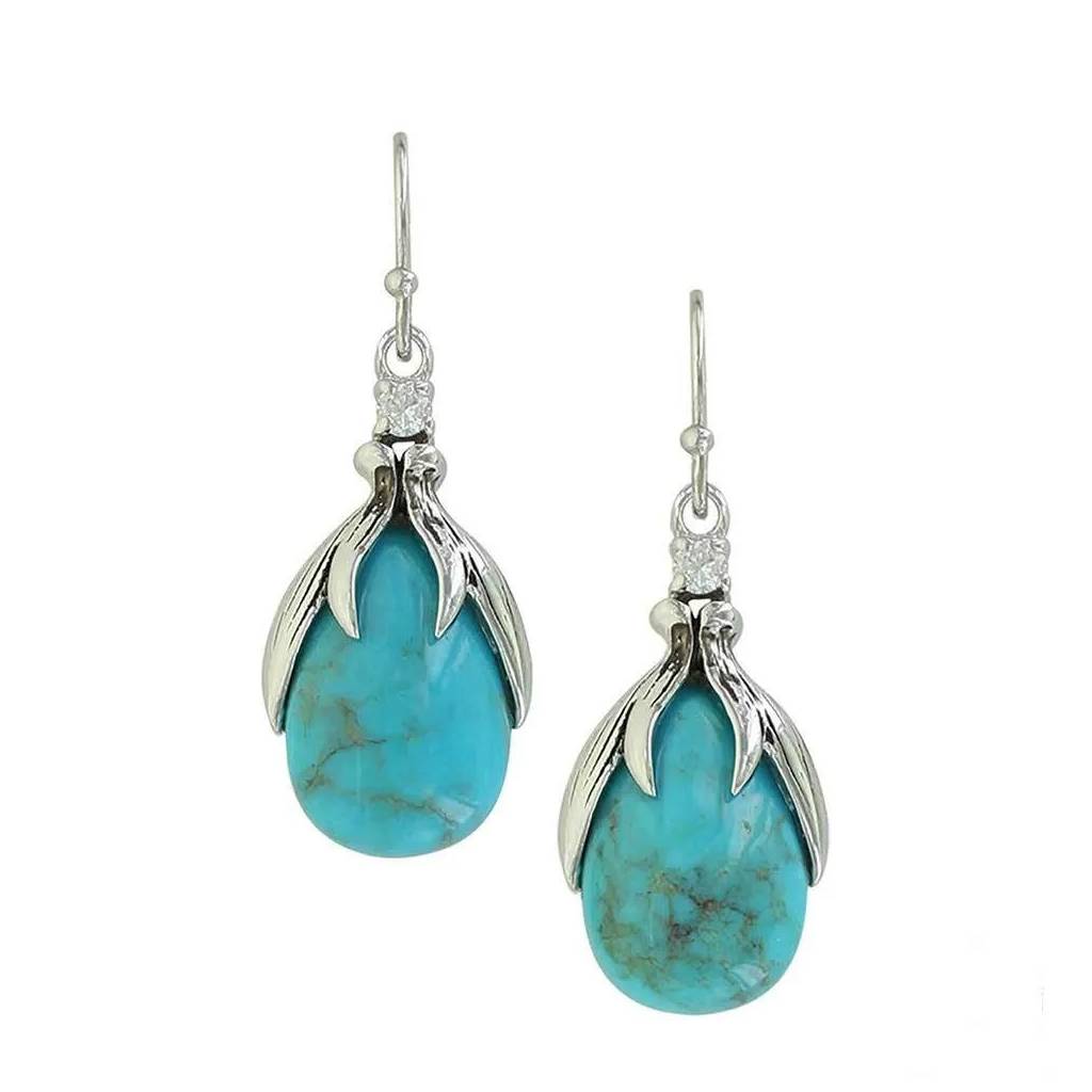 Montana Silversmiths Pursue the Wild Crowns of Glory Turquoise Earrings