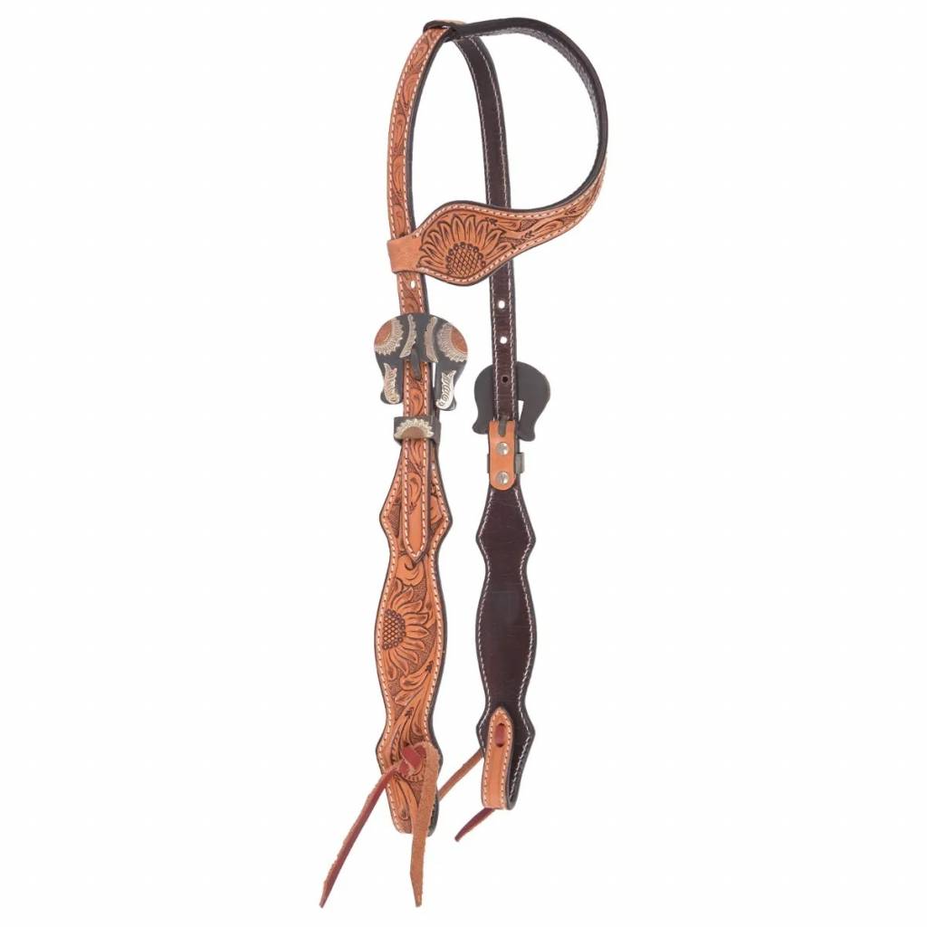 Circle Y Copper Sunflower One Ear Headstall