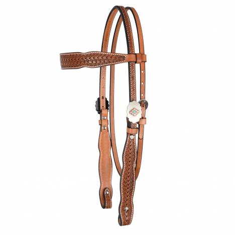 Circle Y Dawson Browband 5/8" Shaped Headstall