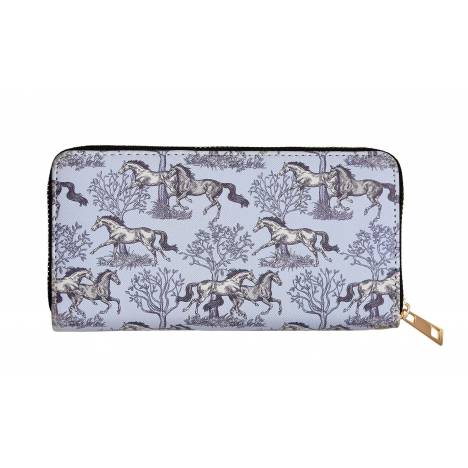 AWST Int'l "Lila" Blue Toile Clutch Wallet