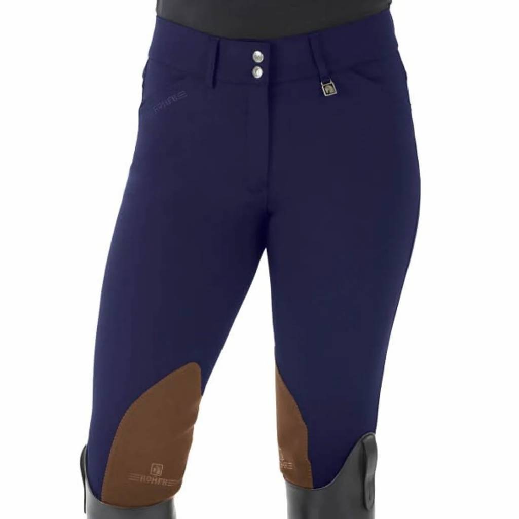 Romfh Ladies Sarafina Knee Patch Euroseat Breeches - Classic Royal Purple