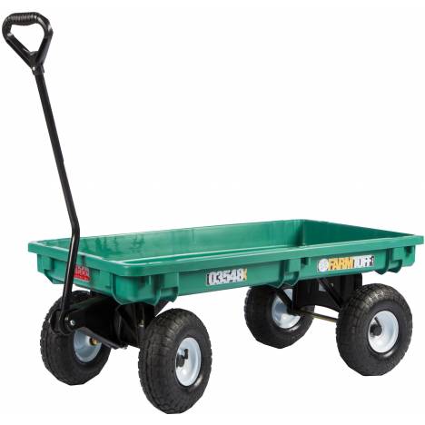 Farm Tuff Plastic Deck Wagon with Flat Free Tires