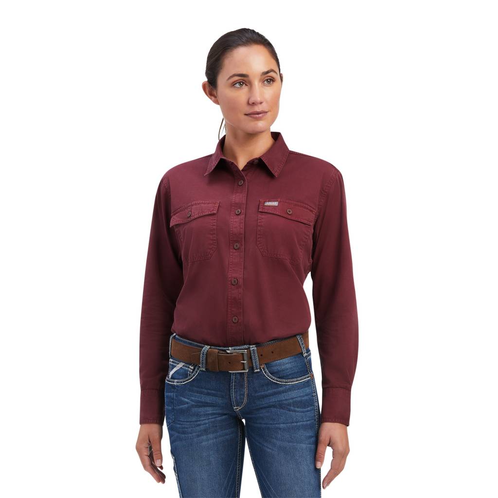 Ariat Ladies Rebar Washed Twill Work Shirt