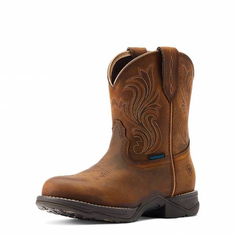 Ariat Ladies Anthem Round Toe Shortie Waterproof Western Boots