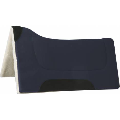 Mustang Blue Horse Brushed Wool Contoured Saddle Pad