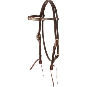 Matin Saddlery Browband Headstall with Rawhide Lacing