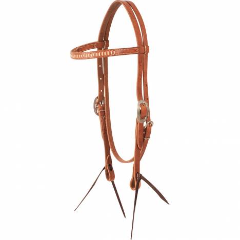 Matin Saddlery Browband Headstall with Rawhide Lacing