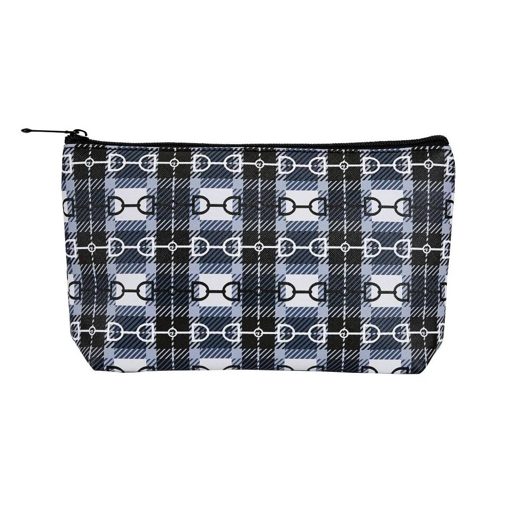 AWST Int'l Snaffle Bit Plaid Cosmetic Pouch