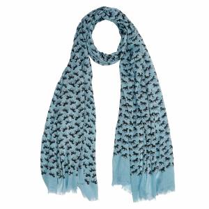 AWST Int'l Lila Horse Silhouettes Scarf