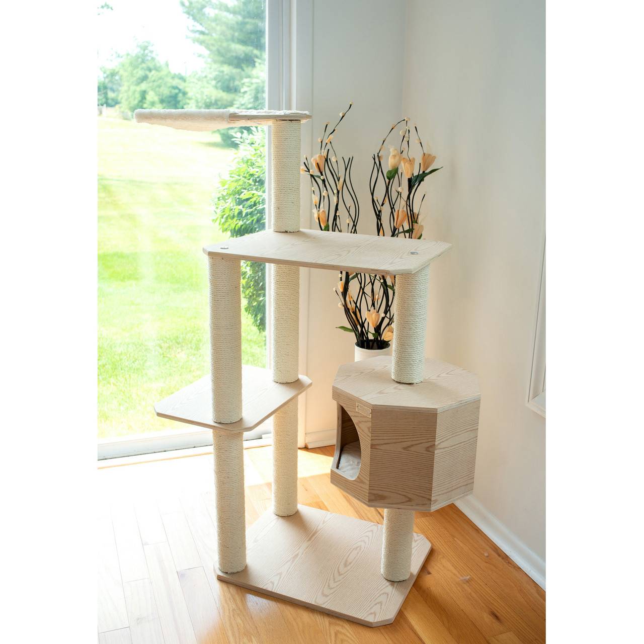 Armarkat Premium Real Wood Cat Tree Tower