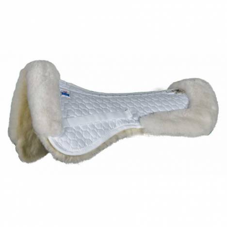 E.A. Mattes Gold Dressage Half Pad with Sheepskin Front/Rear Trim