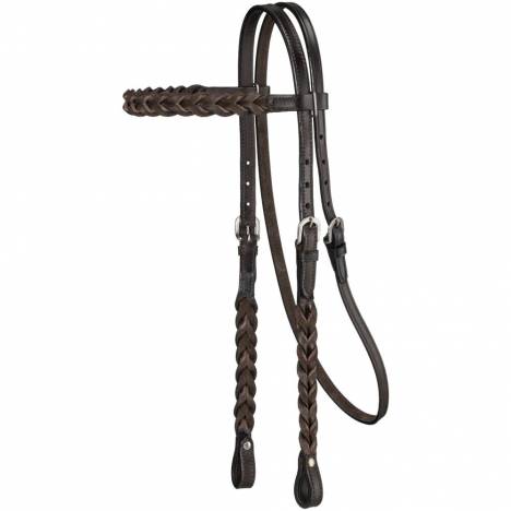 Royal King Braided Leather Brow Headstall