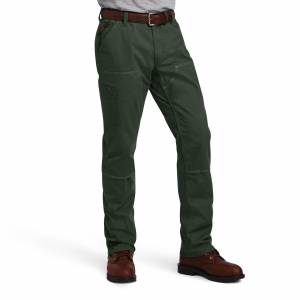 Ariat Mens Rebar M4 Low Rise DuraStretch Made Tough Double Front Stackable Straight Leg Pants