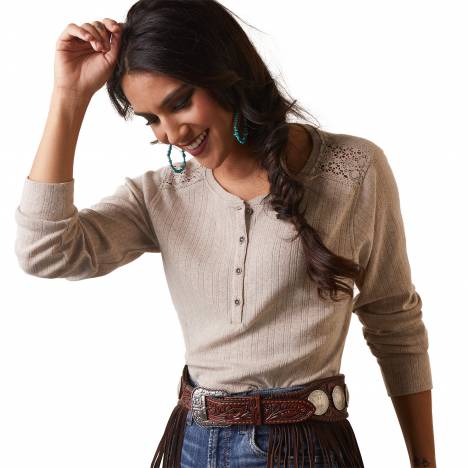 Ariat Ladies Pointelle Henley Top