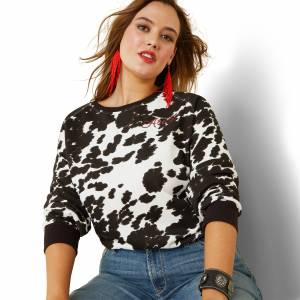 Ariat Ladies Real Hide Crew Sweatshirt