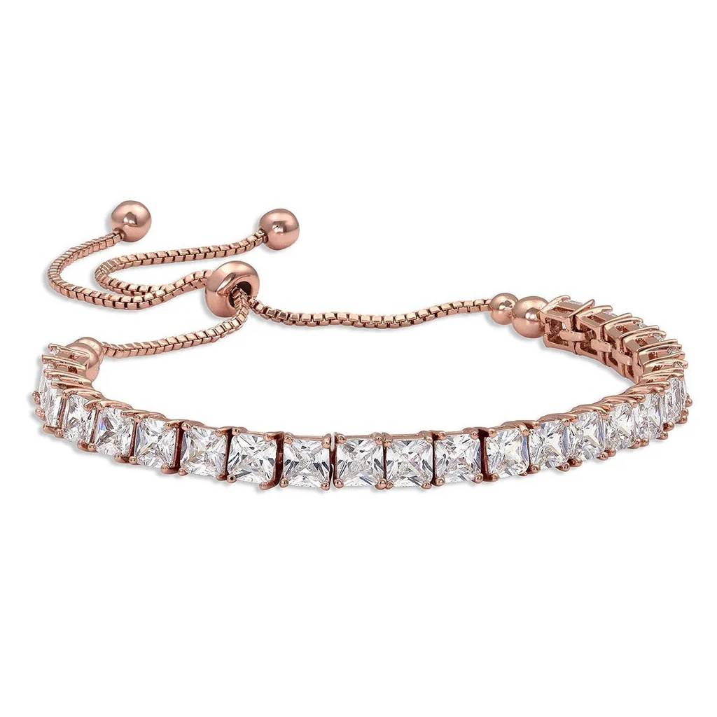 Montana Silversmiths Squarely a Rose Gold Tennis Bolo Bracelet