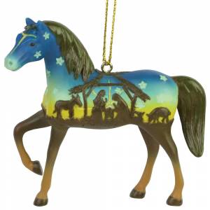 Painted Ponies Away In A Manger 2021 Ornament