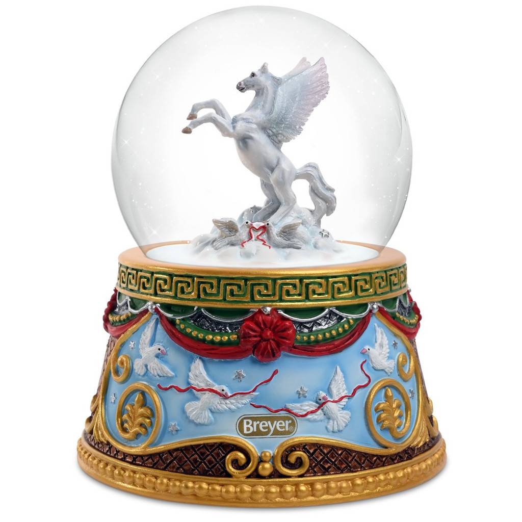 Breyer 2023 Holiday Flight Musical Snow Globe