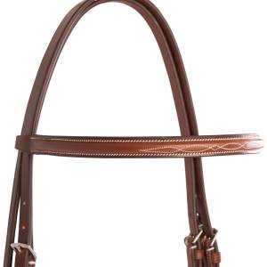 Huntley Equestrian Sedgwick Fancy Stitched Square Raised Brow Band