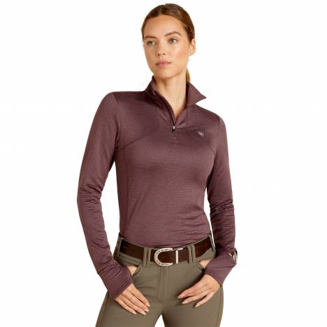 Ariat Ladies Gridwork 1/4 Zip Baselayer Shirt
