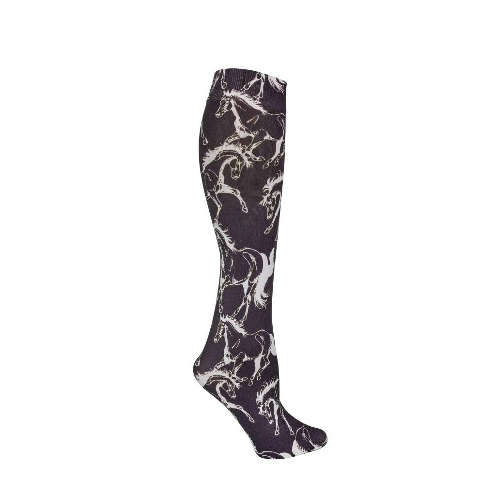 AWST Int'l Ladies Lila Linear Horse Socks