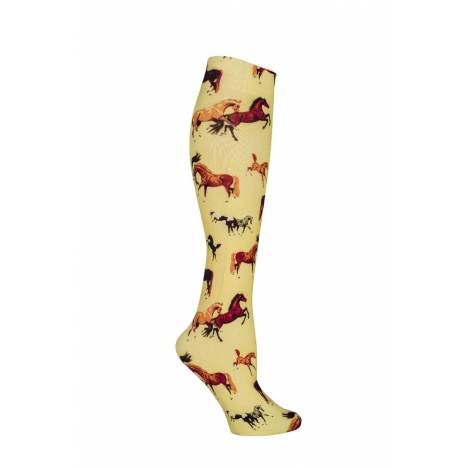 AWST Int'l Ladies Lila Horses All Over Socks