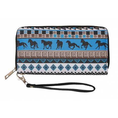 AWST Int'l Tribal Horses Clutch Wallet