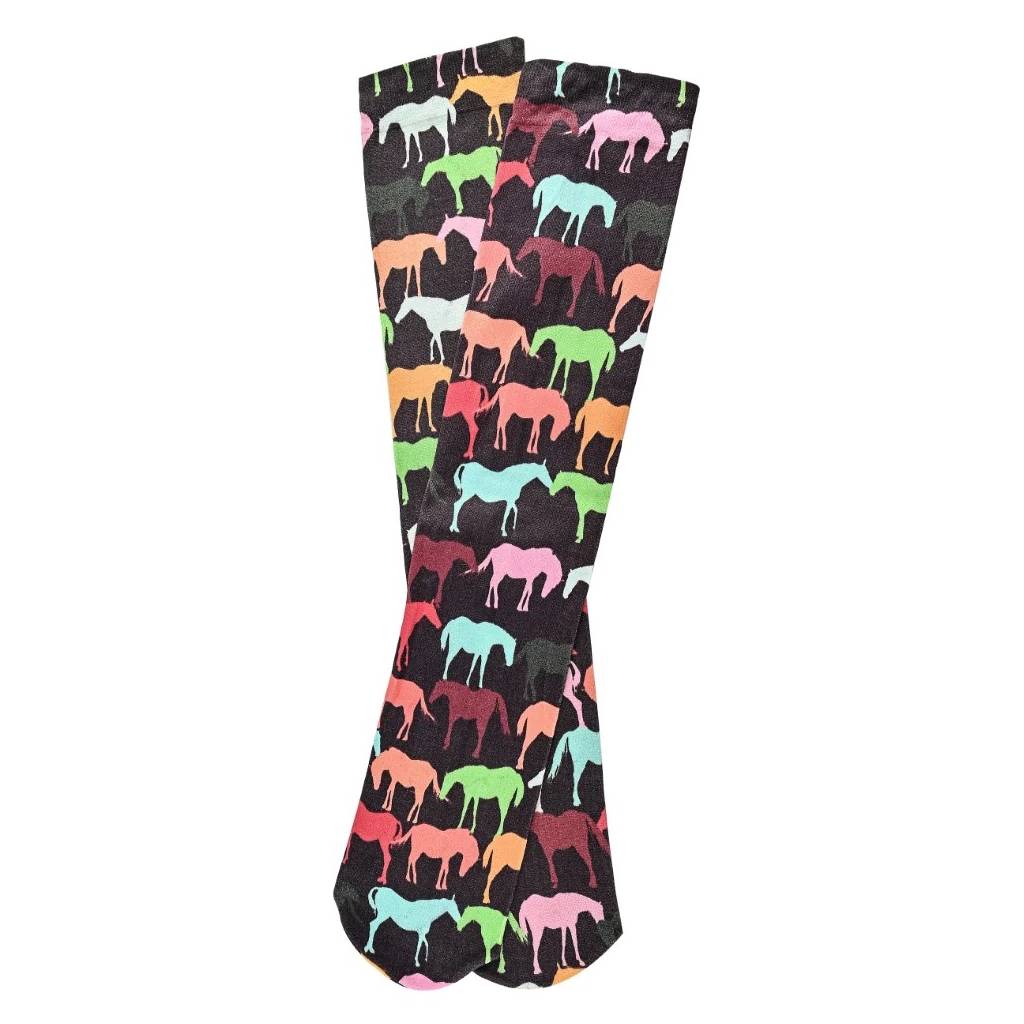 AWST Int'l Ladies Colorful Horses Socks