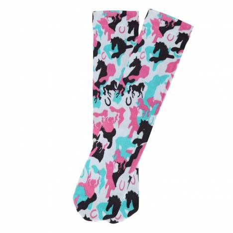 AWST Int'l Ladies Lila Camo Socks- Pink/Purple