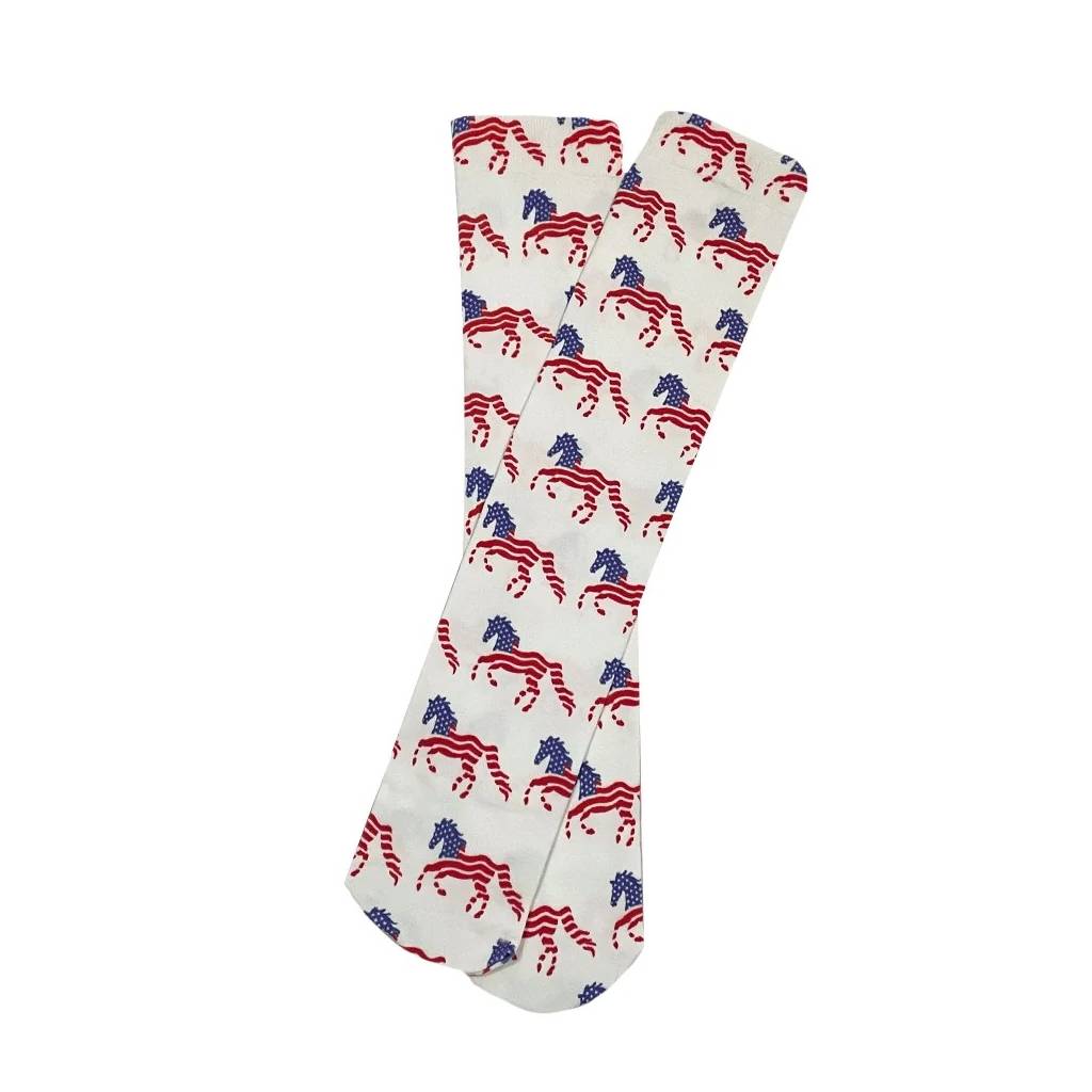 AWST Int'l Ladies Lila Flag Horse Socks