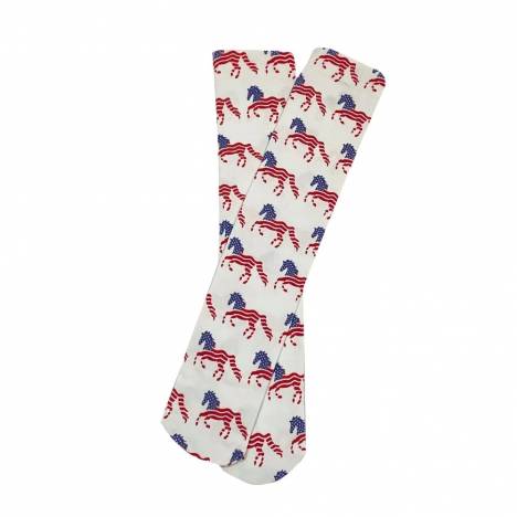 AWST Int'l Ladies Lila Flag Horse Socks