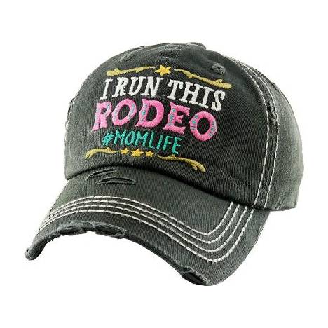 AWST Int'l I Run This Rodeo Cap- Black