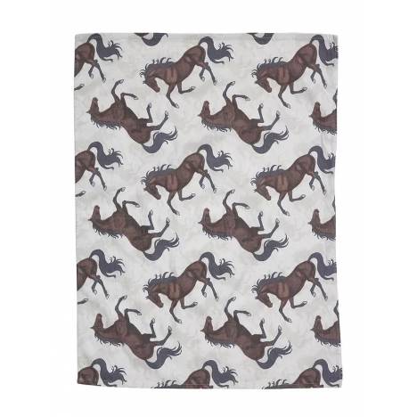 AWST Int'l "Lila" Bay Horses Flour Sack Kitchen Towel